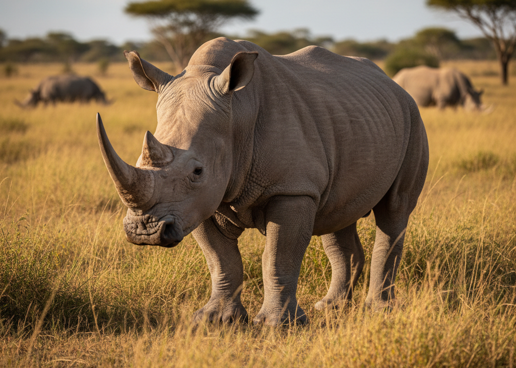 White Rhinoceros Magnet